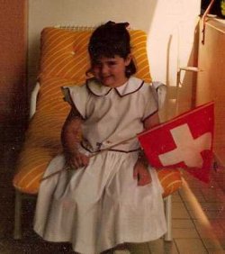 Moi avec le drapeau Suisse